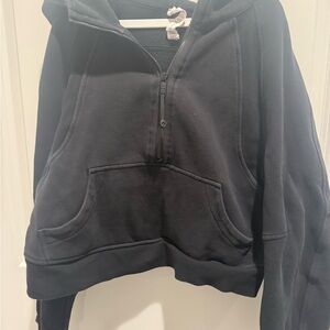 Black Half-Zip Hoodie